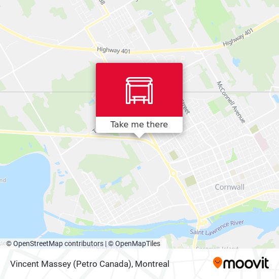 Vincent Massey (Petro Canada) map