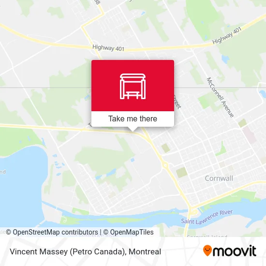 Vincent Massey (Petro Canada) map