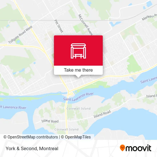 York & Second map