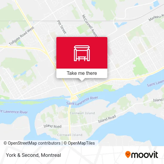 York & Second map