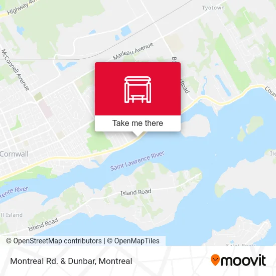 Montreal Rd. & Dunbar map