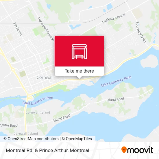 Montreal Rd. & Prince Arthur map