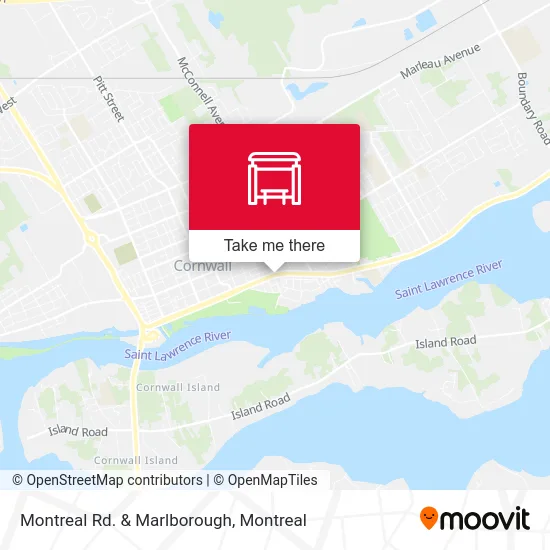 Montreal Rd. & Marlborough map