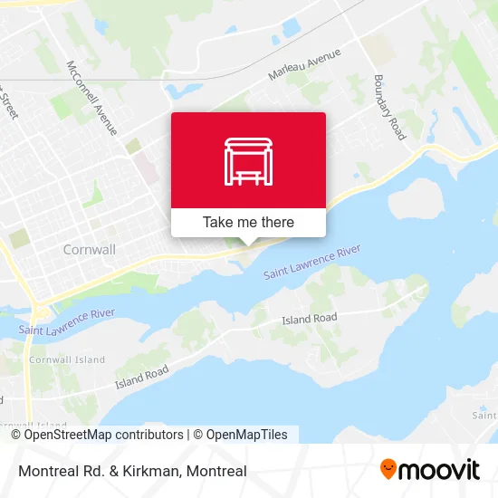 Montreal Rd. & Kirkman map