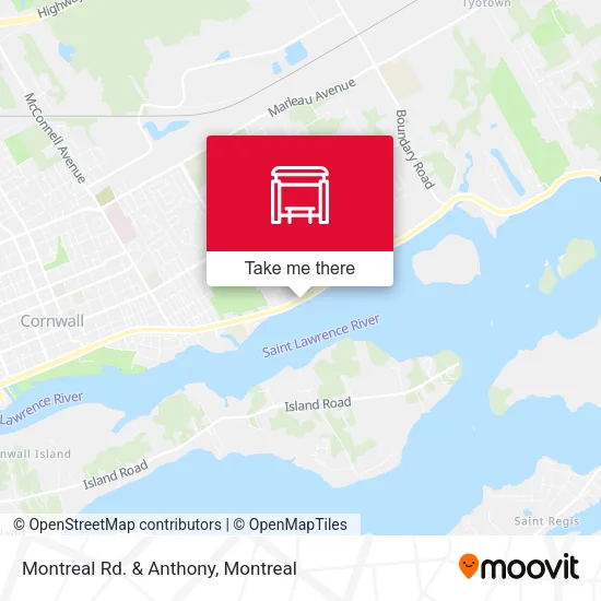 Montreal Rd. & Anthony map