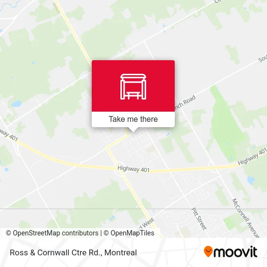 Ross & Cornwall Ctre Rd. map