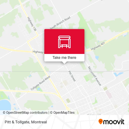 Pitt & Tollgate map