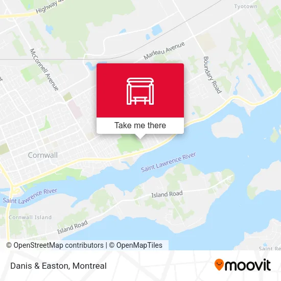 Danis & Easton map