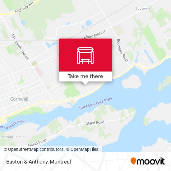 Easton & Anthony map