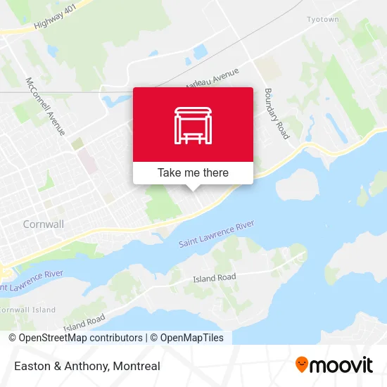 Easton & Anthony map