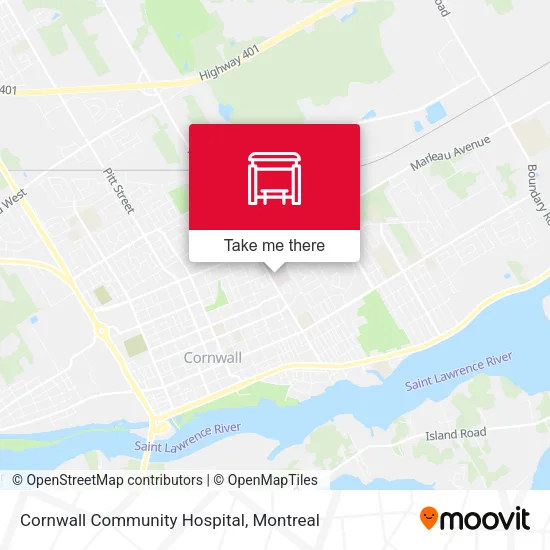 Cornwall Community Hospital map