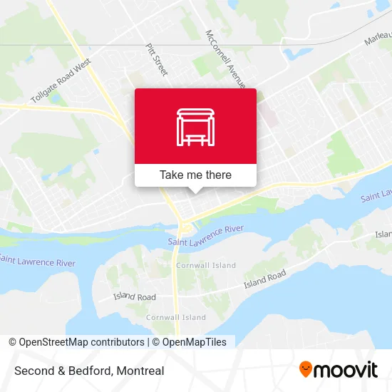 Second & Bedford map