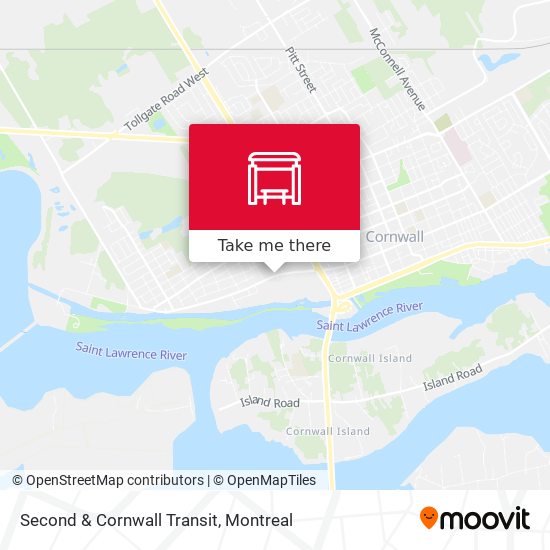 Second & Cornwall Transit map