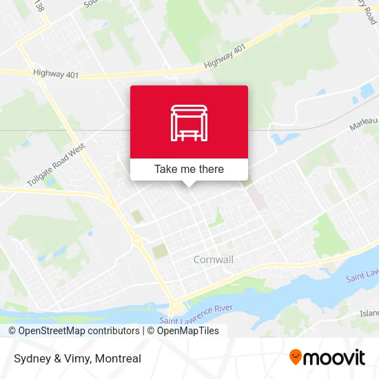 Sydney & Vimy map