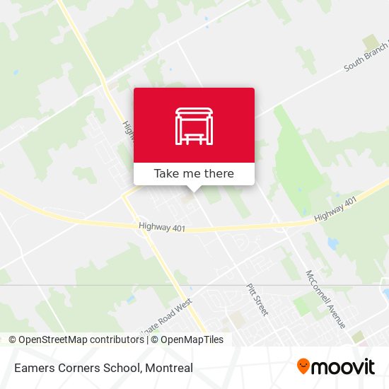 Eamers Corners School map