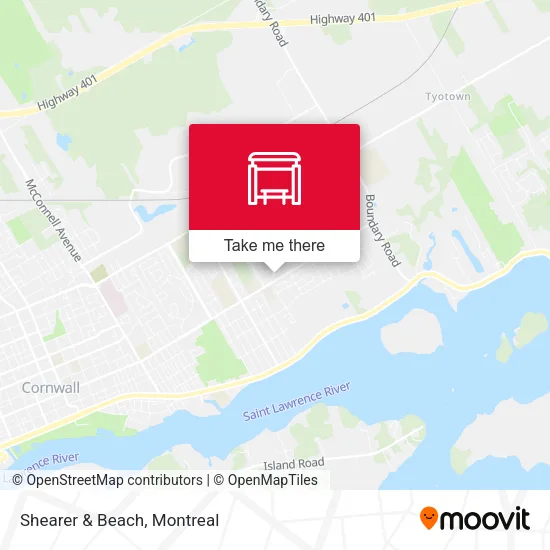 Shearer & Beach map