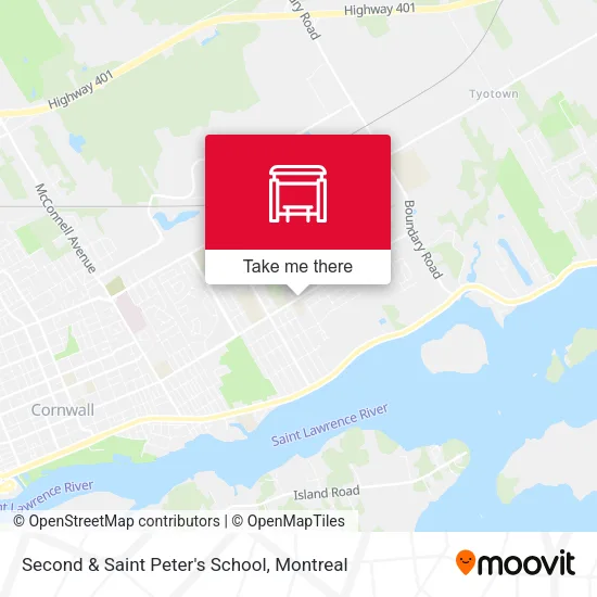 Second & Saint Peter's School map