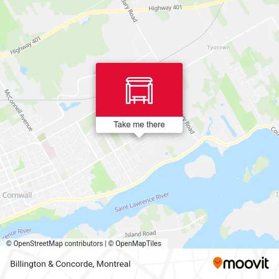 Billington & Concorde map