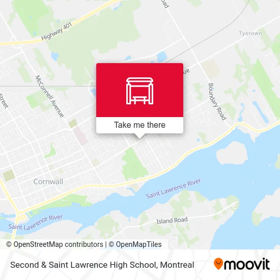 Second & Saint Lawrence High School map
