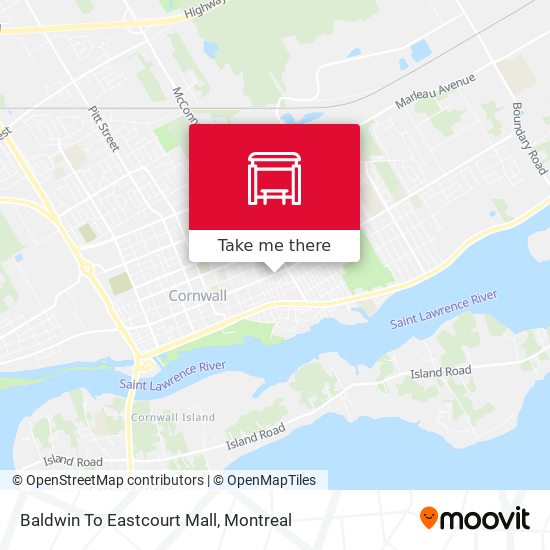 Baldwin To Eastcourt Mall map