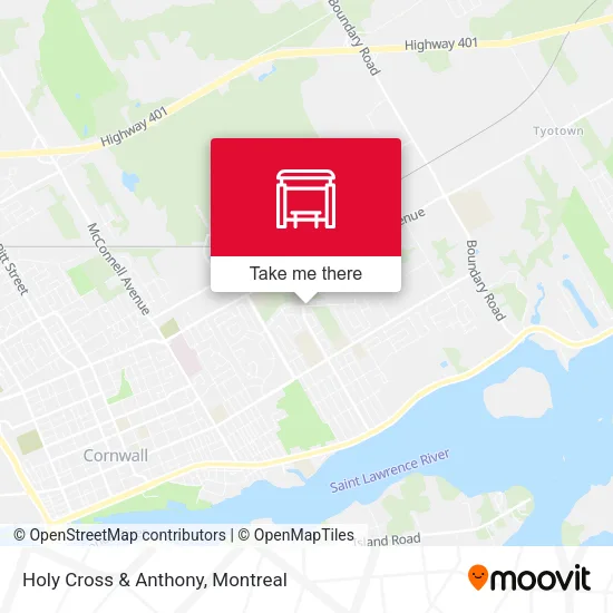 Holy Cross & Anthony map