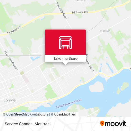 Service Canada map