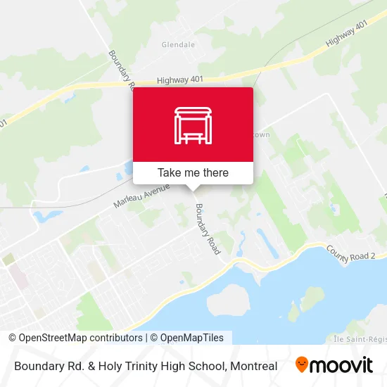 Boundary Rd. & Holy Trinity High School map