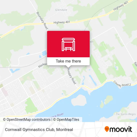 Cornwall Gymnastics Club map