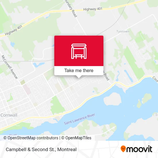 Campbell & Second St. map