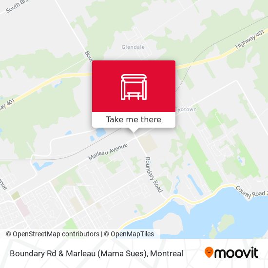 Boundary Rd & Marleau (Mama Sues) map