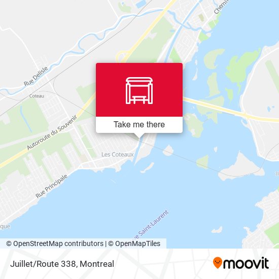 Juillet/Route 338 map