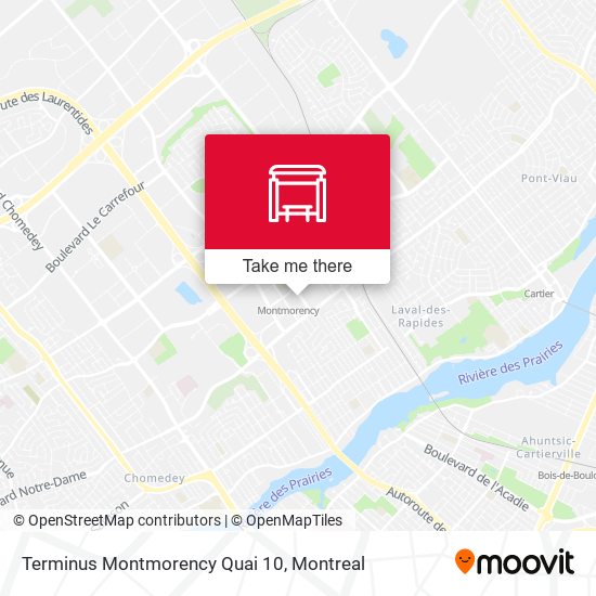 Terminus Montmorency Quai 10 map