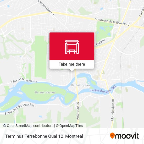 Terminus Terrebonne Quai 12 map