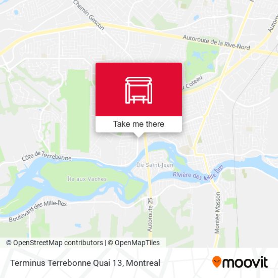 Terminus Terrebonne Quai 13 map
