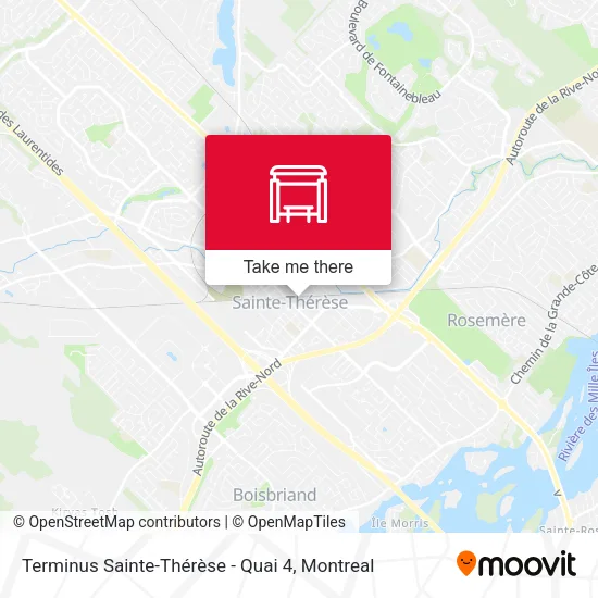 Terminus Sainte-Thérèse - Quai 4 map