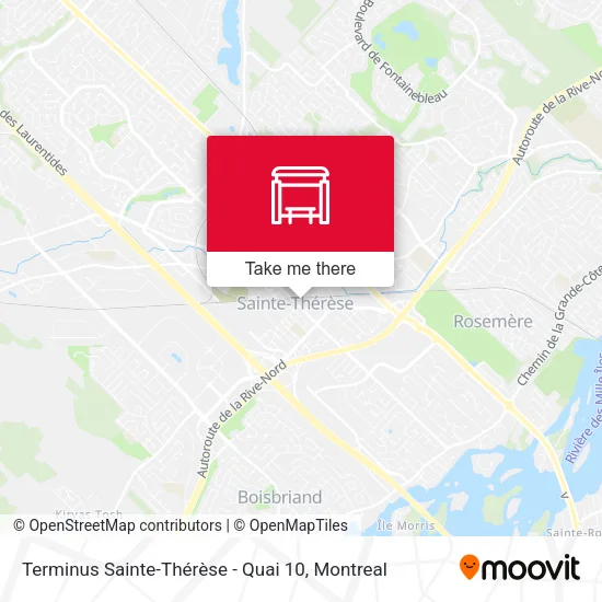 Terminus Sainte-Thérèse - Quai 10 map