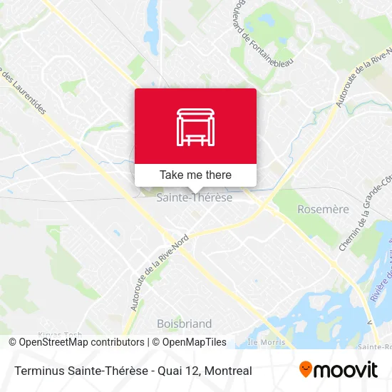 Terminus Sainte-Thérèse - Quai 12 map