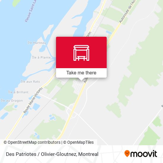 Des Patriotes / Olivier-Gloutnez map