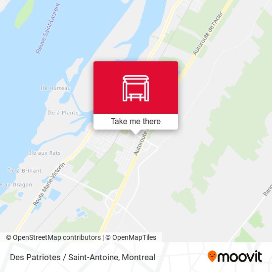 Des Patriotes / Saint-Antoine map