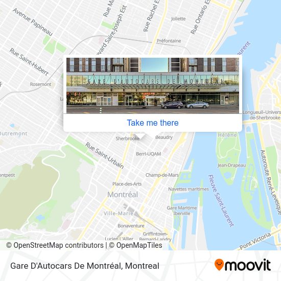 Gare D'Autocars De Montréal map
