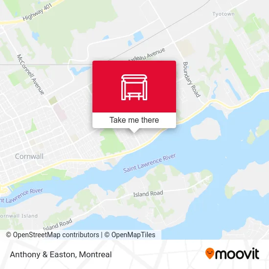 Anthony & Easton map