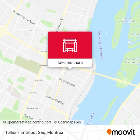 Tellier / Entrepôt Saq map