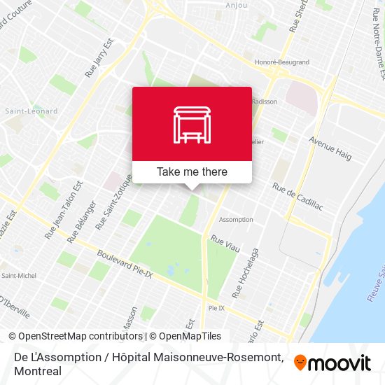 De L'Assomption / Hôpital Maisonneuve-Rosemont map