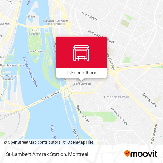 St-Lambert Amtrak Station map