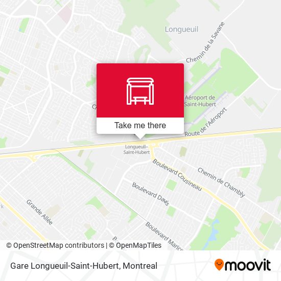 Gare Longueuil-Saint-Hubert map