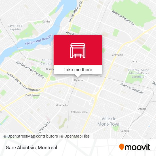 Gare Ahuntsic map