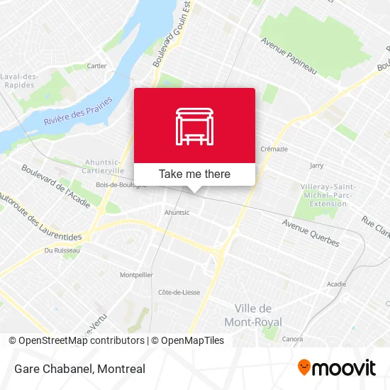 Gare Chabanel map