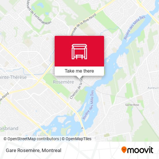 Gare Rosemère map