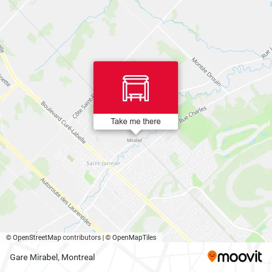 Gare Mirabel map