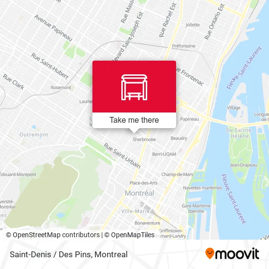 Saint-Denis / Des Pins map